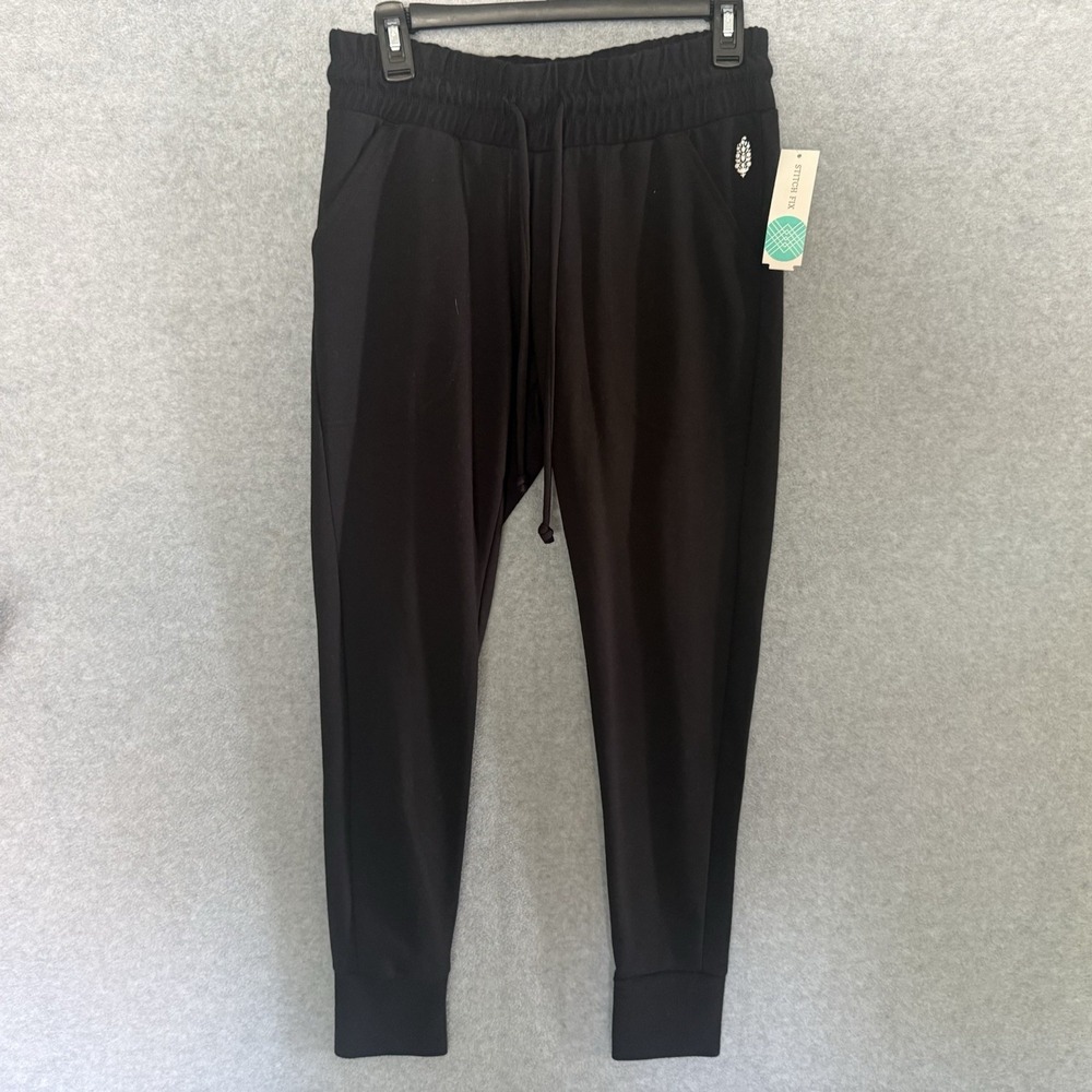 Free People FP Movement Sunny Drawstring Jogger Womens Black Pants Skinny Small